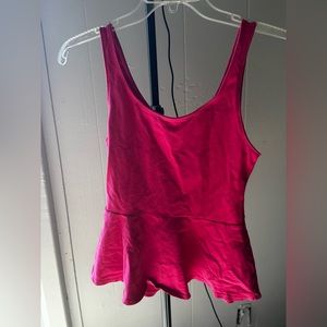 Express peplum hot pink tank top